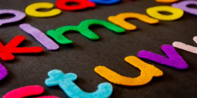 closeup photo of assorted color alphabets