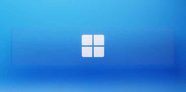 blue and white logo on blue background
